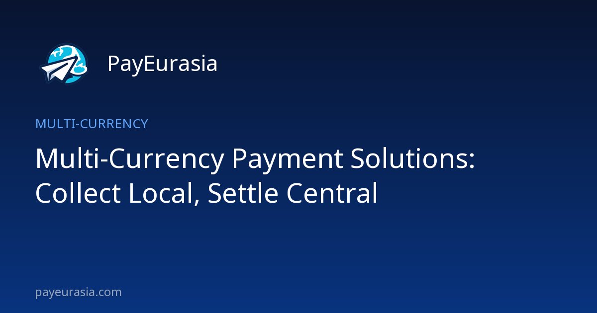 Multi-Currency Payment Solutions: Collect Local, Settle Central